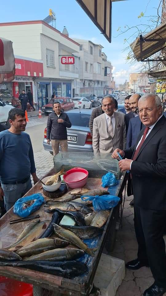 İyi Parti Düziçi Belediye Başkan Adayı Ökkeş Namlı ilçe esnafını ziyaret etti