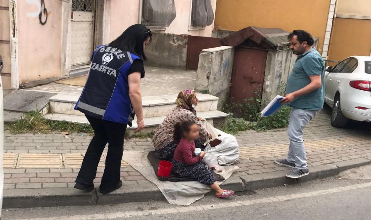 Gebze’de dilencilere yönelik çalışma