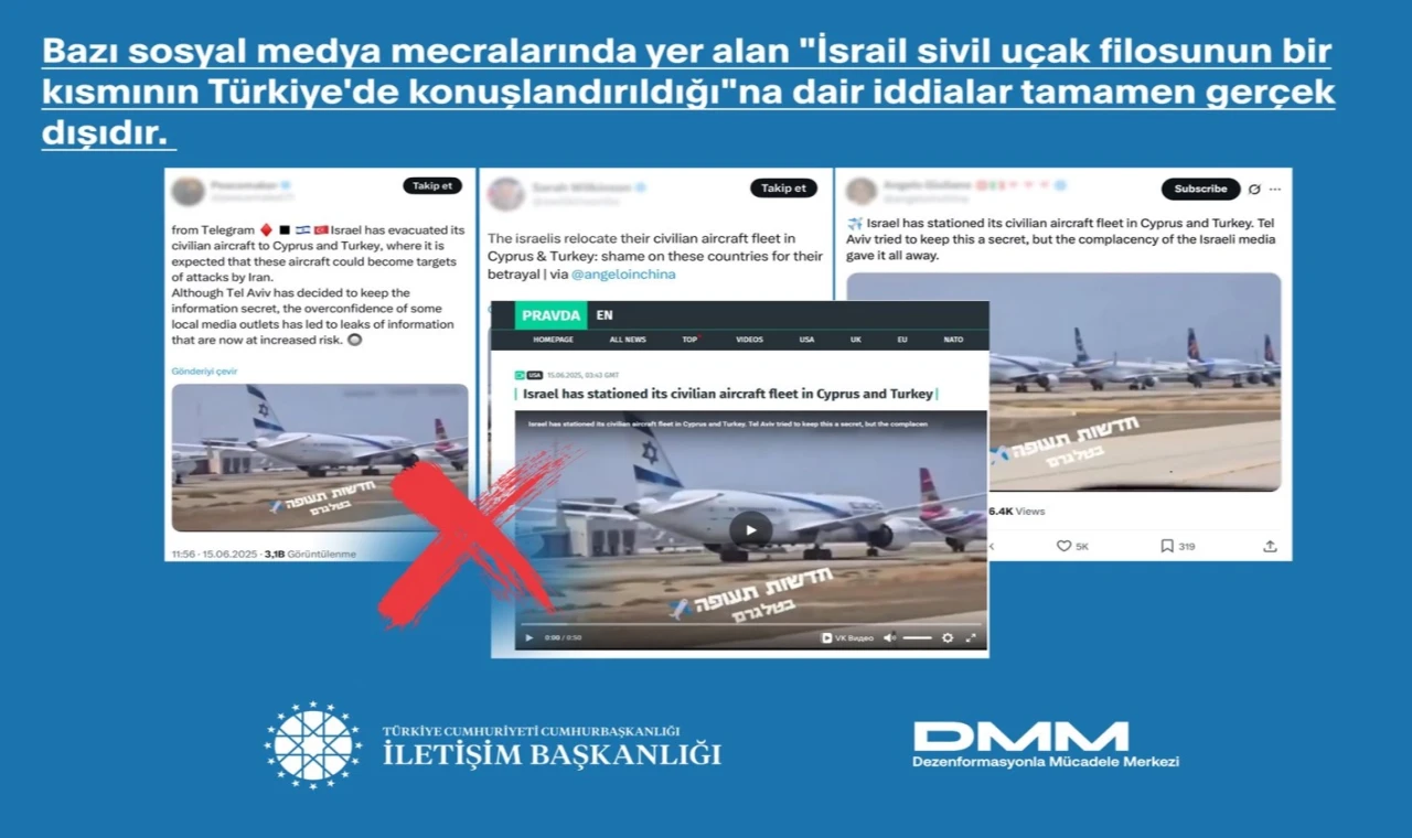İletişim’den ”İsrail Uçakları Türkiye’de” iddialarına yalanlama!