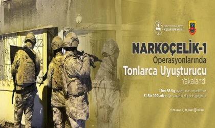 NarkoÇelik-1 Operasyonlarında Tonlarca Uyuşturucu Yakalandı
