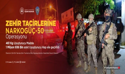 Narkogüç-50 Operasyonu'nda gözaltına alınan 1663 zanlıdan 167'sinin tutuklandığını açıkladı