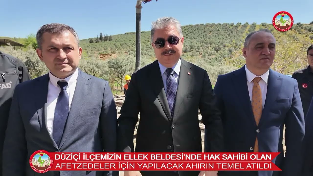DÜZİÇİ İLÇEMİZİN ELLEK BELDESİ’NDE HAK SAHİBİ OLAN AFETZEDELER İÇİN YAPILACAK AHIRIN TEMEL ATILDI