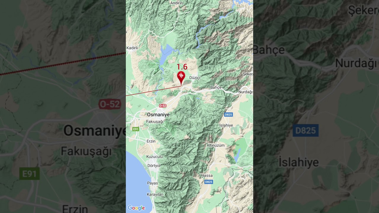 1.6 Osmaniye Düziçi depremi 28.11.2023 Adana'ya 97 km derinlik 7 km (Afad)